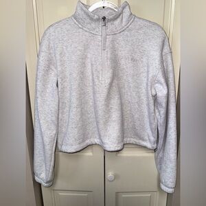 Calvin Klein Light Gray Quarter-Zip Sweatshirt